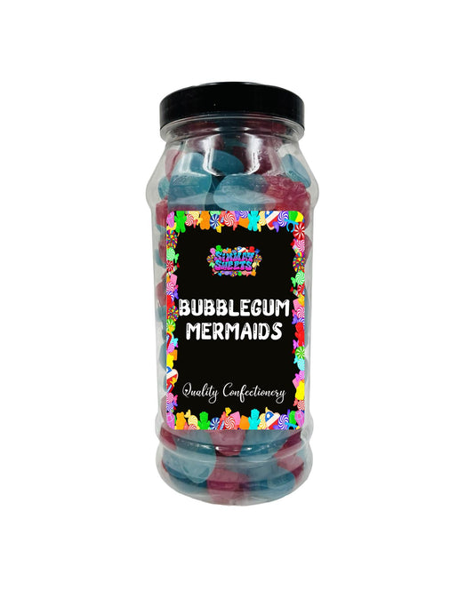 Simway Sweets Bubblegum Flavour Mermaids Gummy Chewy Sweets Retro Jelly Sweets Gift Jar