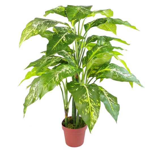 100cm Large Fox's Aglaonema (Spotted Evergreen) Tree Artificial Plant Green 100cm