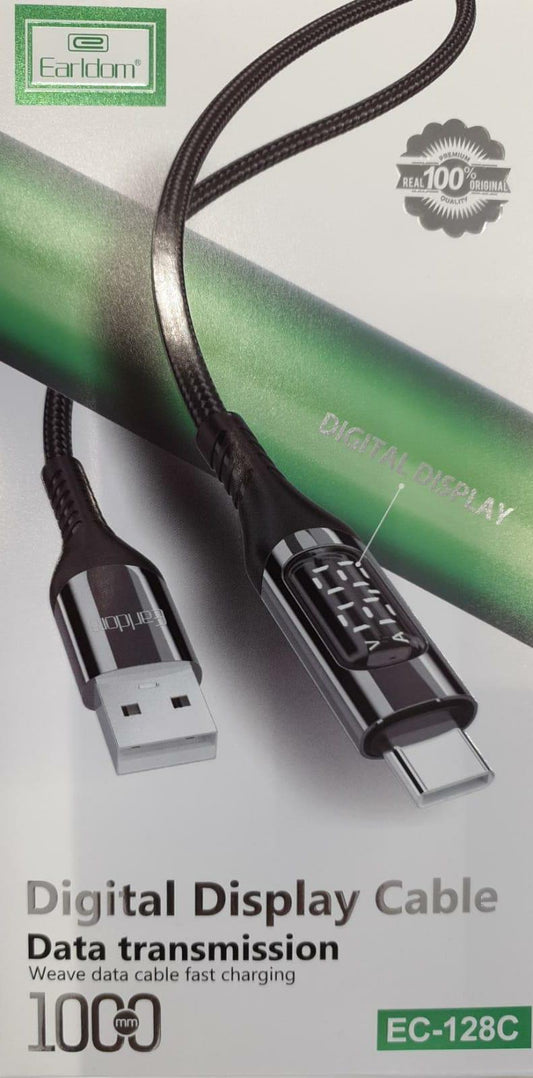 Earldom Earldom charging cable displays parameters on LED screen EC-128C