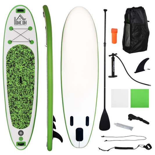 Carousel 10ft Inflatable Surfing Board W/ Paddle, Fix Bag, Air Pump, Fin HOMCOM